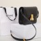 Celine black 192523 tea classic bag in box calfskin