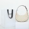 Celine 193952 beige ava bag in triomphe canvas and calfskin