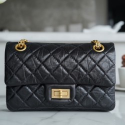 Chanel Black & Gold Hardware Mini 2.55 Handbag