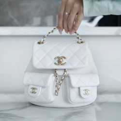 Chanel 23PMDUMA White 23P Duma Backpack