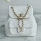 Chanel White Italian Gaiera Lambskin Duma Backpack