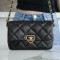 Chanel 23S Black Mini New Love Enamel Buckle Mini Flap Bag