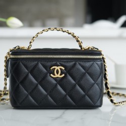 Chanel Black Calfskin S French Imported Calfskin Hollow-Out Long Box