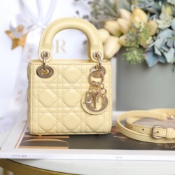 Dior S0856 Yellow Lady Dior Micro Bag