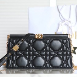 Dior S5166UDBB Dior Caro Colle Noire Clutch With Chain