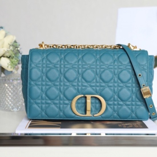 Dior M9243 Dark Blue Large Dior Caro Bag