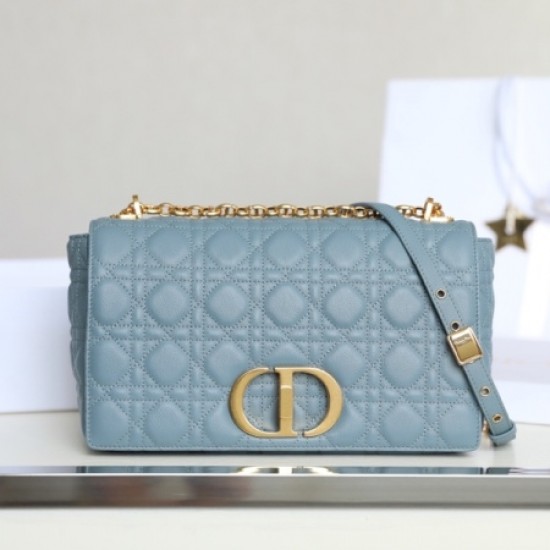 Dior M9244 Sky Blue Large Dior Caro Bag