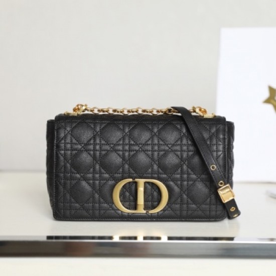 Dior M9242 Black Medium Dior Caro Bag