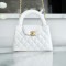 Chanel AS4416 23K White Large Size Kelly Handle Bag